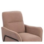 Πολυθρόνα ArteLibre ELAN Taupe Ύφασμα Κοτλέ/Μέταλλο 94x77x82cm