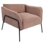 Πολυθρόνα ArteLibre ELAN Taupe Ύφασμα Κοτλέ/Μέταλλο 94x77x82cm