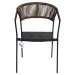 Πολυθρόνα Κήπου ArteLibre FIJI Μαύρο/Φυσικό Αλουμίνιο/Rattan 56x60x78cm