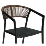 Πολυθρόνα Κήπου ArteLibre FIJI Μαύρο/Φυσικό Αλουμίνιο/Rattan 56x60x78cm