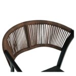 Πολυθρόνα Κήπου ArteLibre FIJI Μαύρο/Φυσικό Αλουμίνιο/Rattan 56x60x78cm