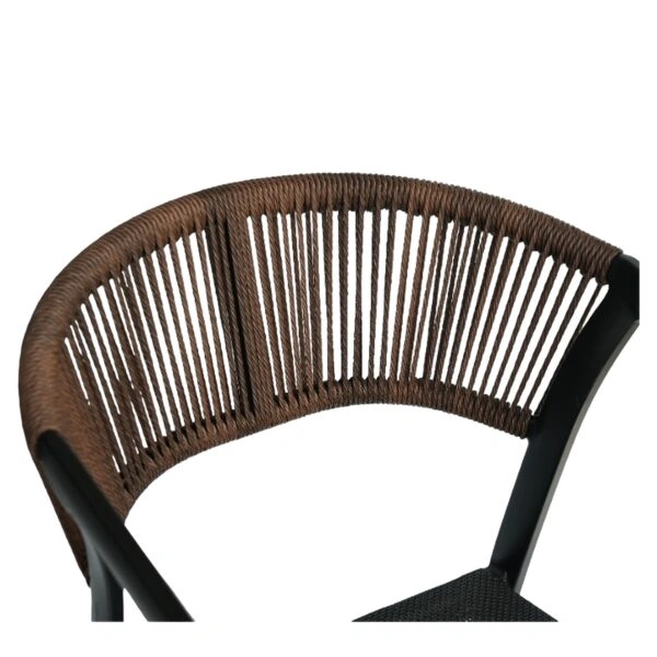 Πολυθρόνα Κήπου ArteLibre FIJI Μαύρο/Φυσικό Αλουμίνιο/Rattan 56x60x78cm