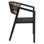 Πολυθρόνα Κήπου ArteLibre FIJI Μαύρο/Φυσικό Αλουμίνιο/Rattan 56x60x78cm