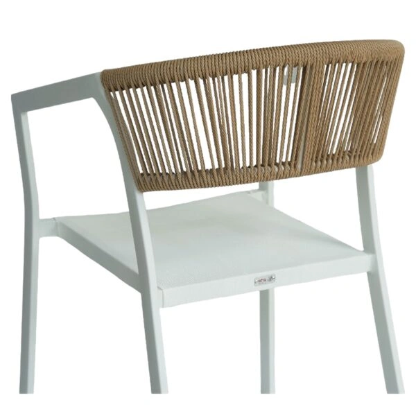 Πολυθρόνα Κήπου ArteLibre FIJI Λευκό/Φυσικό Αλουμίνιο/Rattan 56x60x78cm