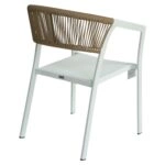 Πολυθρόνα Κήπου ArteLibre FIJI Λευκό/Φυσικό Αλουμίνιο/Rattan 56x60x78cm