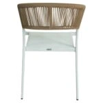 Πολυθρόνα Κήπου ArteLibre FIJI Λευκό/Φυσικό Αλουμίνιο/Rattan 56x60x78cm