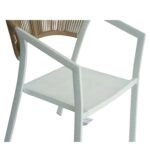 Πολυθρόνα Κήπου ArteLibre FIJI Λευκό/Φυσικό Αλουμίνιο/Rattan 56x60x78cm