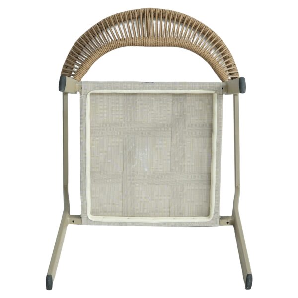 Πολυθρόνα Κήπου ArteLibre FIJI Μπεζ/Φυσικό Αλουμίνιο/Rattan 56x60x78cm