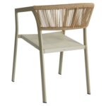 Πολυθρόνα Κήπου ArteLibre FIJI Μπεζ/Φυσικό Αλουμίνιο/Rattan 56x60x78cm