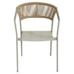 Πολυθρόνα Κήπου ArteLibre FIJI Μπεζ/Φυσικό Αλουμίνιο/Rattan 56x60x78cm