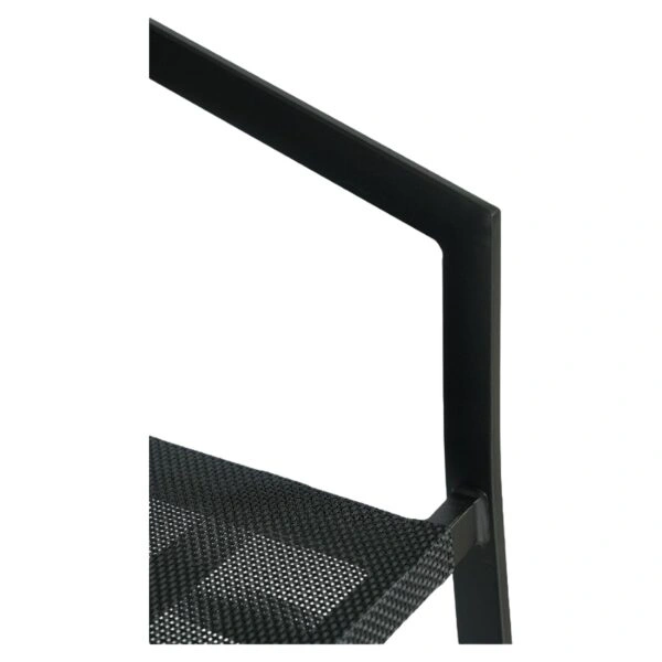 Σκαμπό Bar ArteLibre SANTORINI Μαύρο/Φυσικό Αλουμίνιο/Rattan 55x56x99cm