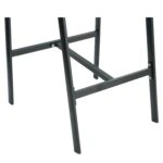Σκαμπό Bar ArteLibre SANTORINI Μαύρο/Φυσικό Αλουμίνιο/Rattan 55x56x99cm