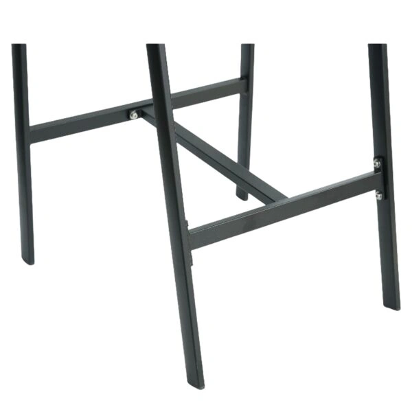 Σκαμπό Bar ArteLibre SANTORINI Μαύρο/Φυσικό Αλουμίνιο/Rattan 55x56x99cm