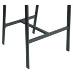 Σκαμπό Bar ArteLibre SANTORINI Ανθρακί/Φυσικό Αλουμίνιο/Rattan 55x56x99cm