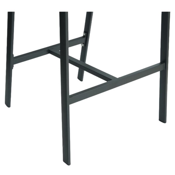 Σκαμπό Bar ArteLibre SANTORINI Ανθρακί/Φυσικό Αλουμίνιο/Rattan 55x56x99cm