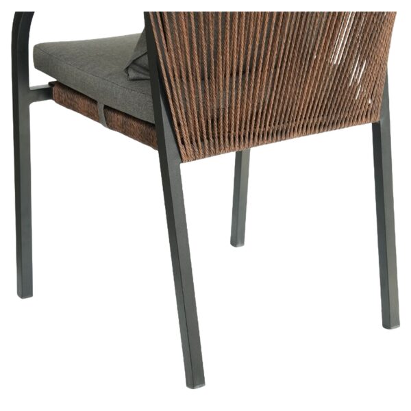 Πολυθρόνα Κήπου ArteLibre CURACAO Μαύρο/Φυσικό Αλουμίνιο/Rattan 57x60x84cm