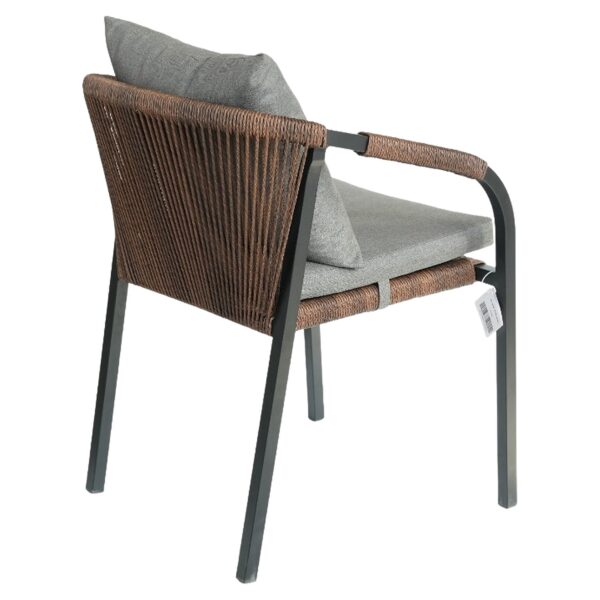 Πολυθρόνα Κήπου ArteLibre CURACAO Μαύρο/Φυσικό Αλουμίνιο/Rattan 57x60x84cm