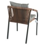 Πολυθρόνα Κήπου ArteLibre CURACAO Μαύρο/Φυσικό Αλουμίνιο/Rattan 57x60x84cm