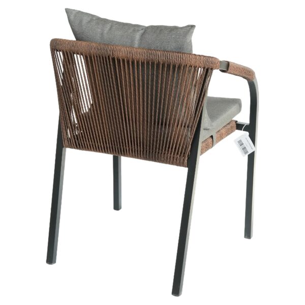 Πολυθρόνα Κήπου ArteLibre CURACAO Μαύρο/Φυσικό Αλουμίνιο/Rattan 57x60x84cm