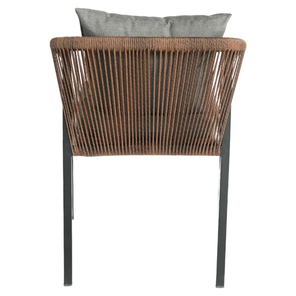 Πολυθρόνα Κήπου ArteLibre CURACAO Μαύρο/Φυσικό Αλουμίνιο/Rattan 57x60x84cm