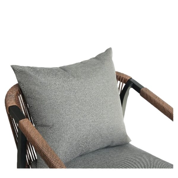 Πολυθρόνα Κήπου ArteLibre CURACAO Μαύρο/Φυσικό Αλουμίνιο/Rattan 57x60x84cm