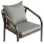 Πολυθρόνα Κήπου ArteLibre CURACAO Μαύρο/Φυσικό Αλουμίνιο/Rattan 57x60x84cm