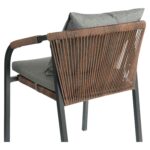 Πολυθρόνα Κήπου ArteLibre CURACAO Μαύρο/Φυσικό Αλουμίνιο/Rattan 57x60x84cm