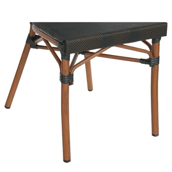 Καρέκλα Κήπου ArteLibre TULUM Καφέ/Ανθρακί Αλουμίνιο/Rattan 44x56x90cm