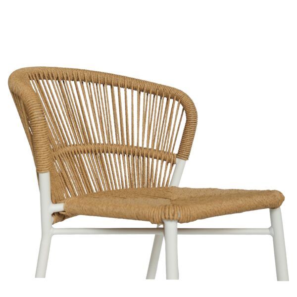 Καρέκλα Κήπου ArteLibre RIVIERA Λευκό/Φυσικό Αλουμίνιο/Rattan 57x61x79cm