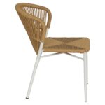 Καρέκλα Κήπου ArteLibre RIVIERA Λευκό/Φυσικό Αλουμίνιο/Rattan 57x61x79cm