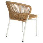 Καρέκλα Κήπου ArteLibre RIVIERA Λευκό/Φυσικό Αλουμίνιο/Rattan 57x61x79cm