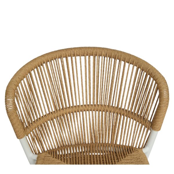 Καρέκλα Κήπου ArteLibre RIVIERA Λευκό/Φυσικό Αλουμίνιο/Rattan 57x61x79cm