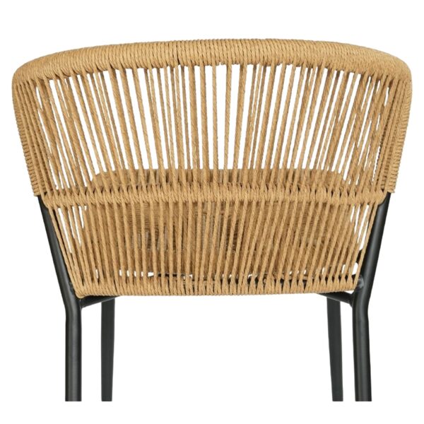 Καρέκλα Κήπου ArteLibre RIVIERA Μαύρο/Φυσικό Αλουμίνιο/Rattan 57x61x79cm