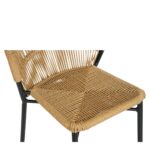 Καρέκλα Κήπου ArteLibre RIVIERA Μαύρο/Φυσικό Αλουμίνιο/Rattan 57x61x79cm