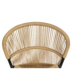 Καρέκλα Κήπου ArteLibre RIVIERA Μαύρο/Φυσικό Αλουμίνιο/Rattan 57x61x79cm