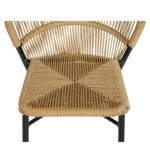 Καρέκλα Κήπου ArteLibre RIVIERA Μαύρο/Φυσικό Αλουμίνιο/Rattan 57x61x79cm