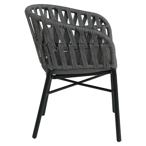 Πολυθρόνα Κήπου ArteLibre LANGKAWI Μαύρο/Ανθρακί Αλουμίνιο/Rattan 57x56x78cm