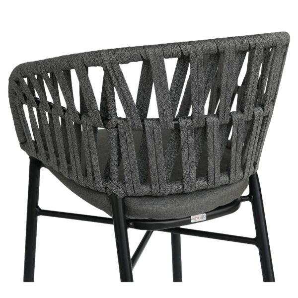 Πολυθρόνα Κήπου ArteLibre LANGKAWI Μαύρο/Ανθρακί Αλουμίνιο/Rattan 57x56x78cm