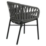 Πολυθρόνα Κήπου ArteLibre LANGKAWI Μαύρο/Ανθρακί Αλουμίνιο/Rattan 57x56x78cm