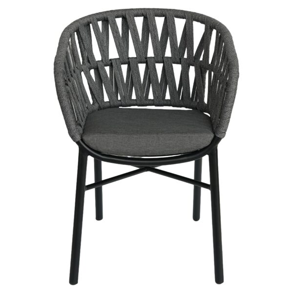 Πολυθρόνα Κήπου ArteLibre LANGKAWI Μαύρο/Ανθρακί Αλουμίνιο/Rattan 57x56x78cm