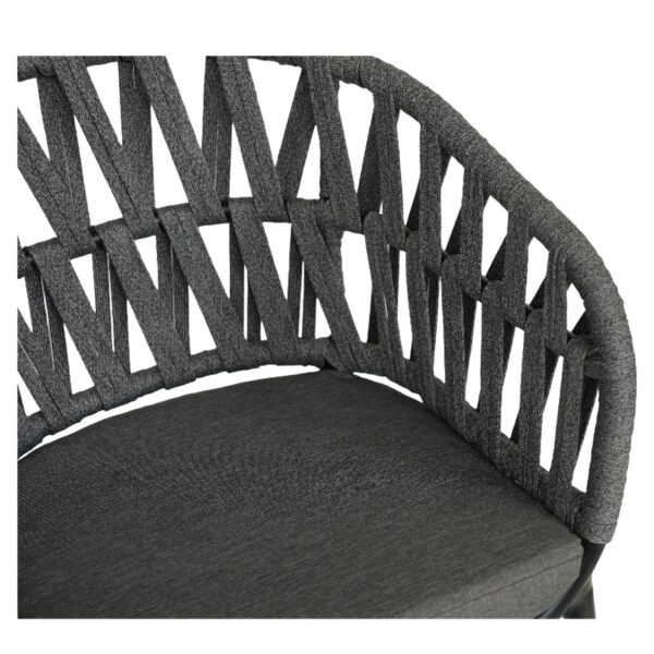 Πολυθρόνα Κήπου ArteLibre LANGKAWI Μαύρο/Ανθρακί Αλουμίνιο/Rattan 57x56x78cm