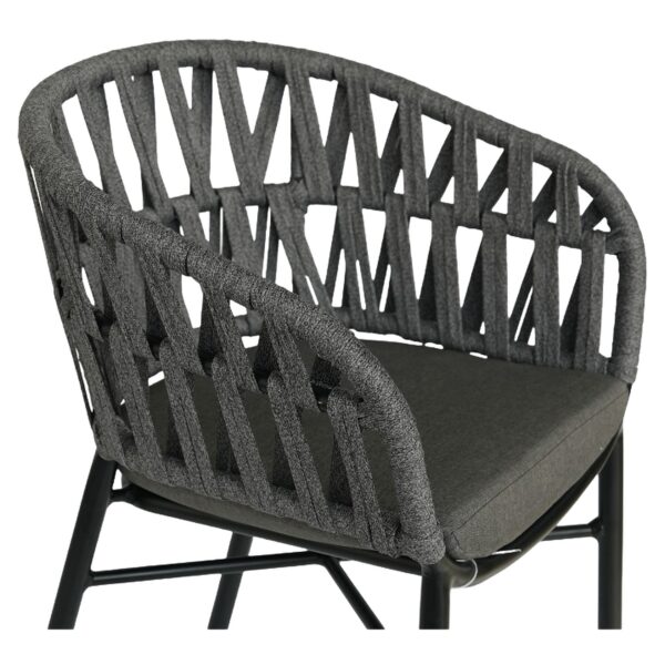 Πολυθρόνα Κήπου ArteLibre LANGKAWI Μαύρο/Ανθρακί Αλουμίνιο/Rattan 57x56x78cm