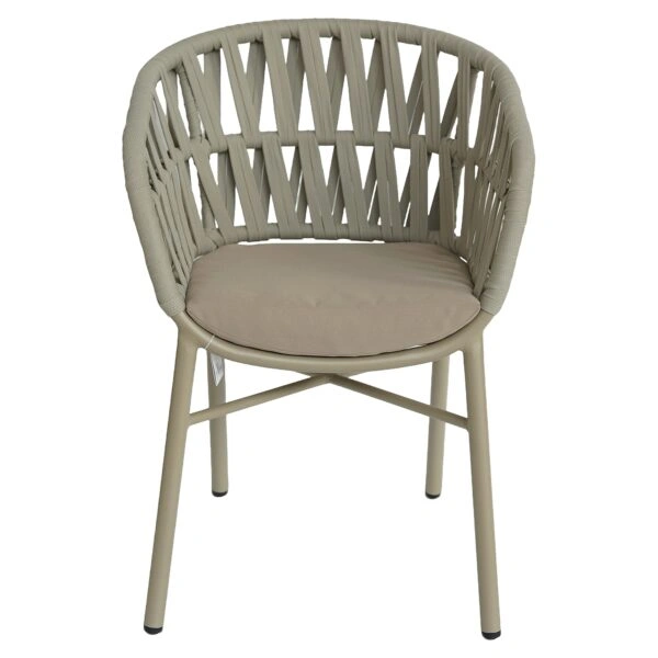 Πολυθρόνα Κήπου ArteLibre LANGKAWI Μπεζ Αλουμίνιο/Rattan 57x56x78cm