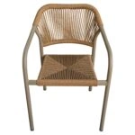 Πολυθρόνα Κήπου ArteLibre MOOREA Μπεζ/Φυσικό Αλουμίνιο/Rattan 58x56x79cm
