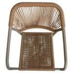 Πολυθρόνα Κήπου ArteLibre MOOREA Μπεζ/Φυσικό Αλουμίνιο/Rattan 58x56x79cm