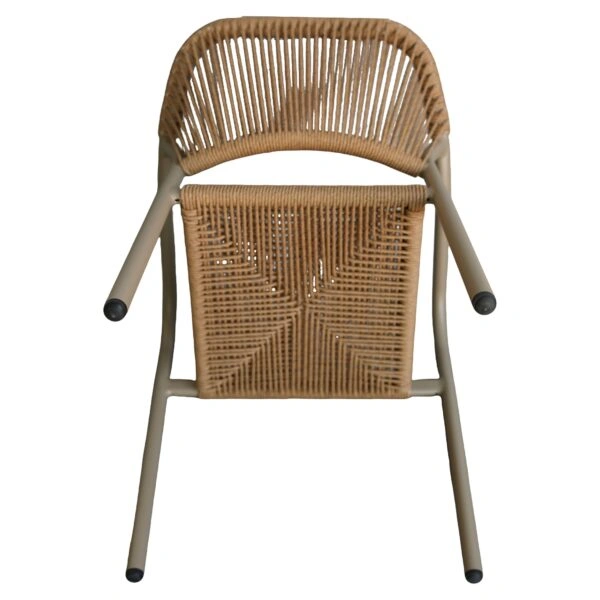 Πολυθρόνα Κήπου ArteLibre MOOREA Μπεζ/Φυσικό Αλουμίνιο/Rattan 58x56x79cm