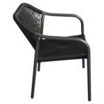 Πολυθρόνα Κήπου ArteLibre MOOREA Ανθρακί Αλουμίνιο/Rattan 58x56x79cm