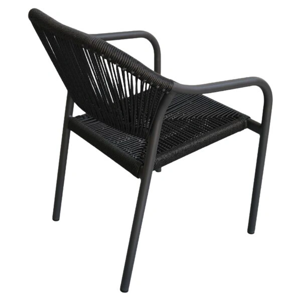 Πολυθρόνα Κήπου ArteLibre MOOREA Ανθρακί Αλουμίνιο/Rattan 58x56x79cm