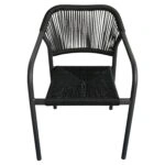 Πολυθρόνα Κήπου ArteLibre MOOREA Ανθρακί Αλουμίνιο/Rattan 58x56x79cm