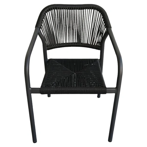 Πολυθρόνα Κήπου ArteLibre MOOREA Ανθρακί Αλουμίνιο/Rattan 58x56x79cm